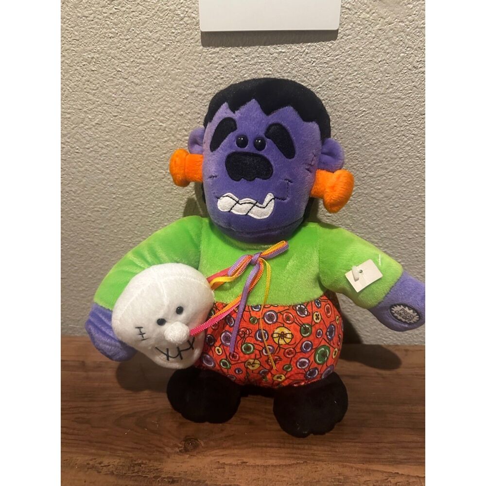 Animated Frankenstein Singing Light-Up Plush Toy with Batteries